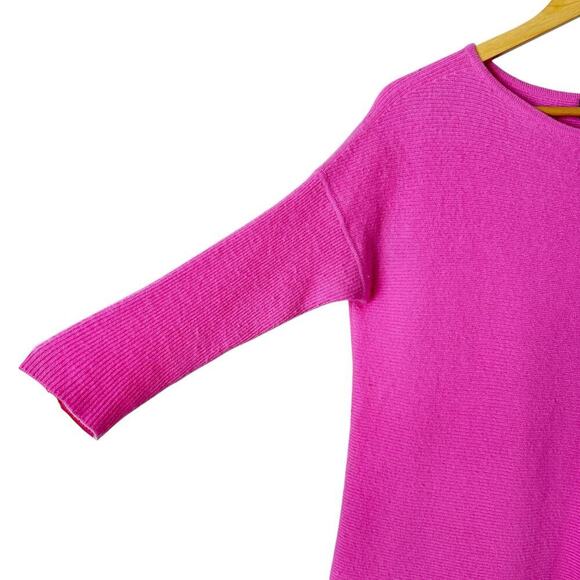J.Crew Collection Italian Cashmere Sweater in Pink Boatneck 3/4 Sleeves, XS - Picture 6 of 10